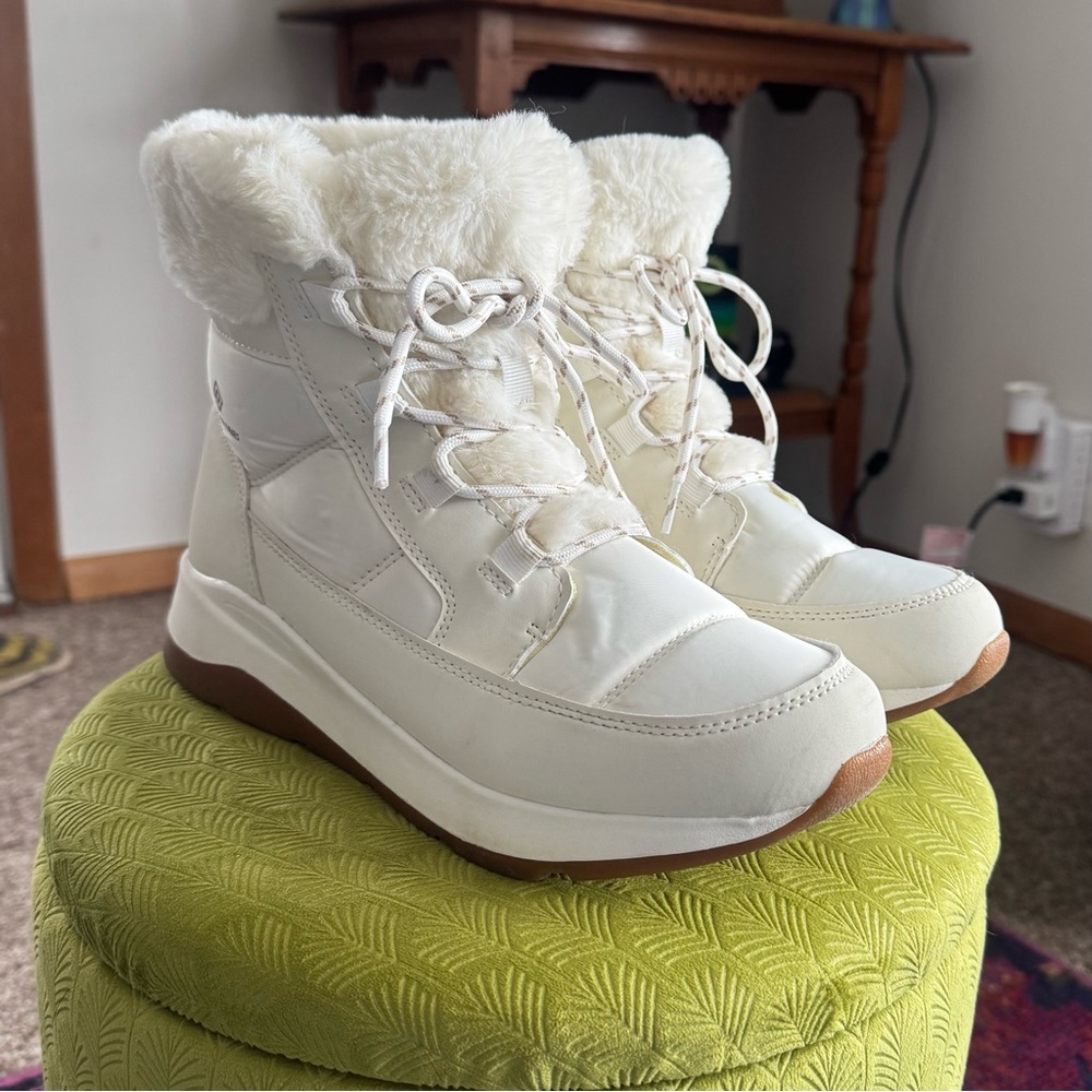 Dream Pairs White Faux Fur-Lined Winter Boots